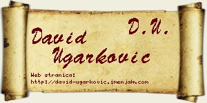 David Ugarković vizit kartica